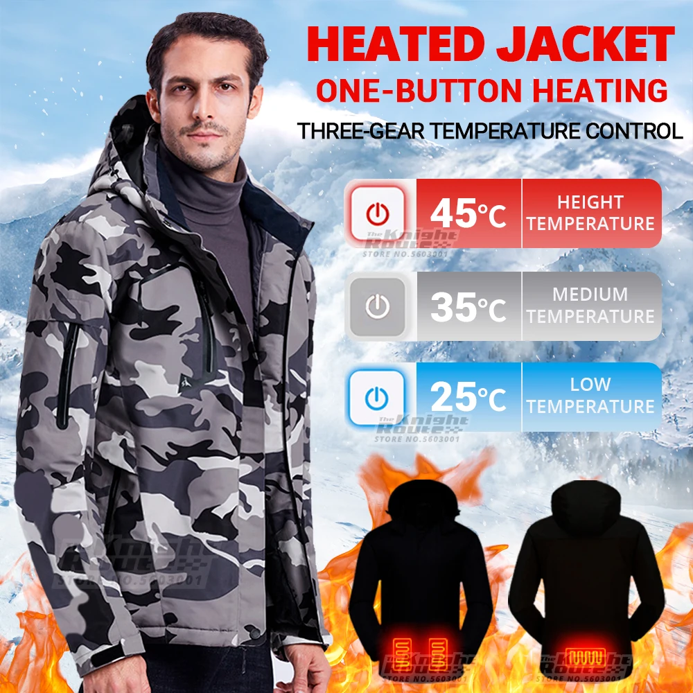 3 Areas Winter Heated Jacket USB Heated Vest Clothing Men's Women's Warm Thermal Hunting Equipment Autumn Windbreaker Clothes
3 Areas Winter Heated Jacket USB Heated Vest Clothing Men's Women's Warm Thermal Hunting Equipment Autumn Windbreaker Clothes