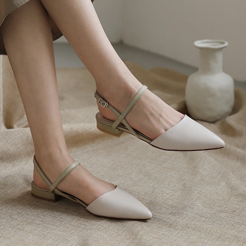 Spring and summer new mid-heel back shallow mouth women's single shoes leather female four seasons sandals Z529
Spring and summer new mid-heel back shallow mouth women's single shoes leather female four seasons sandals Z529