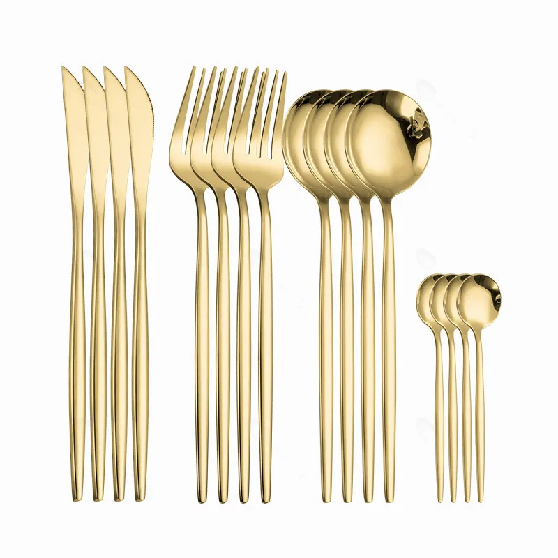 Gold Tableware Set Stainless Steel Cutlery Set Black Gold Dinnerware Kitchen Dinner Set 16 Pieces Fork Spoon Knife Dropshipping
Gold Tableware Set Stainless Steel Cutlery Set Black Gold Dinnerware Kitchen Dinner Set 16 Pieces Fork Spoon Knife Dropshipping