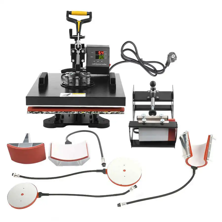 6 in 1 Heat Press Machine Mug Heat Transfer Printer EU Plug for T-shirt Mug Hat 38*38cm 1400W
6 in 1 Heat Press Machine Mug Heat Transfer Printer EU Plug for T-shirt Mug Hat 38*38cm 1400W
