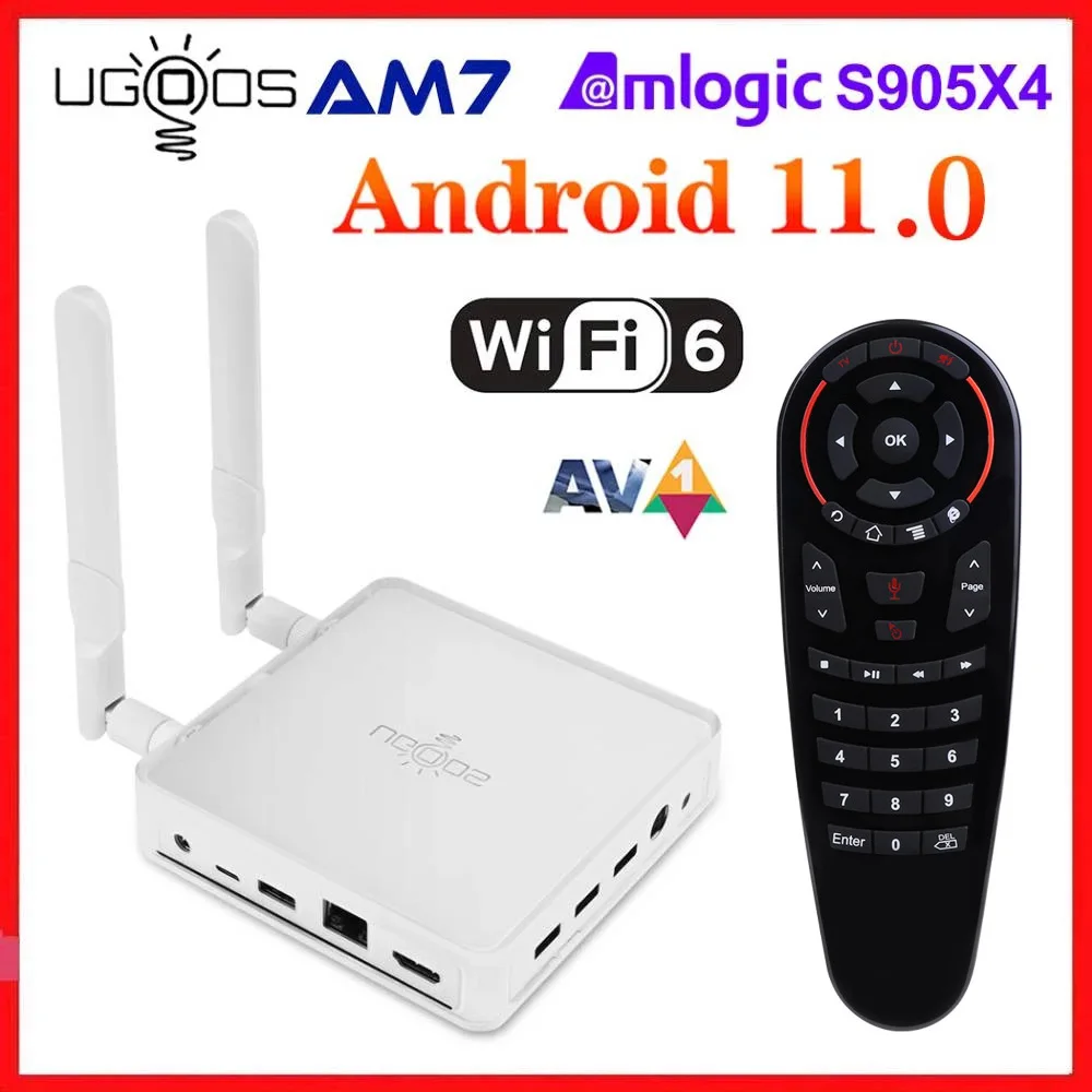 In Stock AM7 Amlogic S905X4 Smart Android 11 TV Box DDR4 4GB RAM 32GB ROM WiFi 6 1000M LAN Bluetooth 5.0 4K HD Media Player
In Stock AM7 Amlogic S905X4 Smart Android 11 TV Box DDR4 4GB RAM 32GB ROM WiFi 6 1000M LAN Bluetooth 5.0 4K HD Media Player