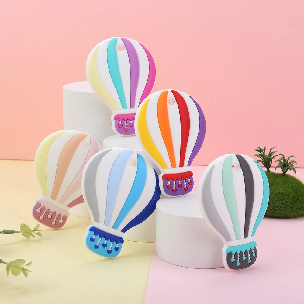 Sunrony 1pc Hot Air Balloon Silicone Teether Food Grade Safety Pendants DIY Pacifier Chain Necklace Accessories Baby Molar Toys
Sunrony 1pc Hot Air Balloon Silicone Teether Food Grade Safety Pendants DIY Pacifier Chain Necklace Accessories Baby Molar Toys