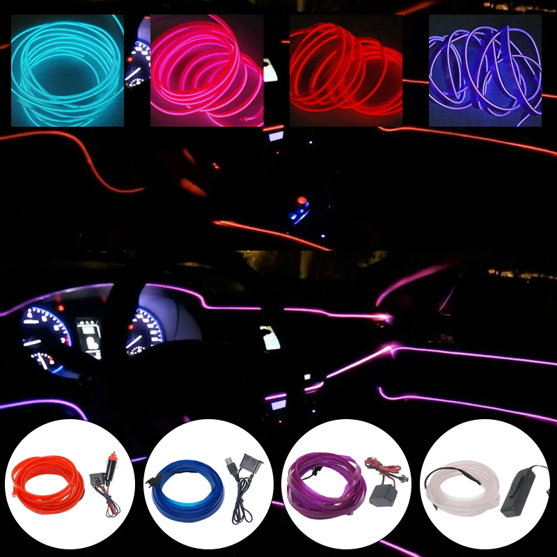 5M Car Flexible Neon Light Strip Interior Lighting Decor Lamp with 12V Drive Decoration Garland Wire Rope Tube Line Atmosphere
5M Car Flexible Neon Light Strip Interior Lighting Decor Lamp with 12V Drive Decoration Garland Wire Rope Tube Line Atmosphere