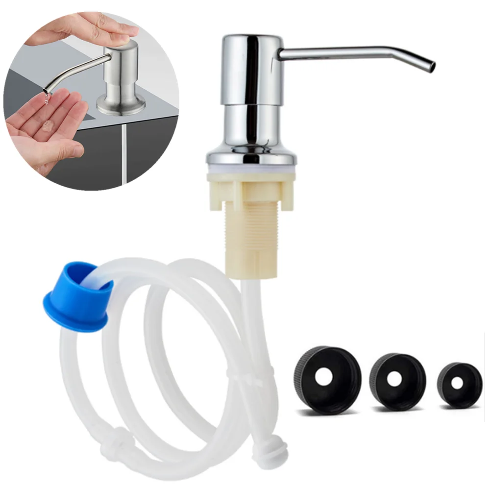 Kitchen Sink Soap Dispenser with Extension Tube Kit Black Silver Gold Sink Mounted Liquid Dispenser Pump Head for Dish Detergent
Kitchen Sink Soap Dispenser with Extension Tube Kit Black Silver Gold Sink Mounted Liquid Dispenser Pump Head for Dish Detergent