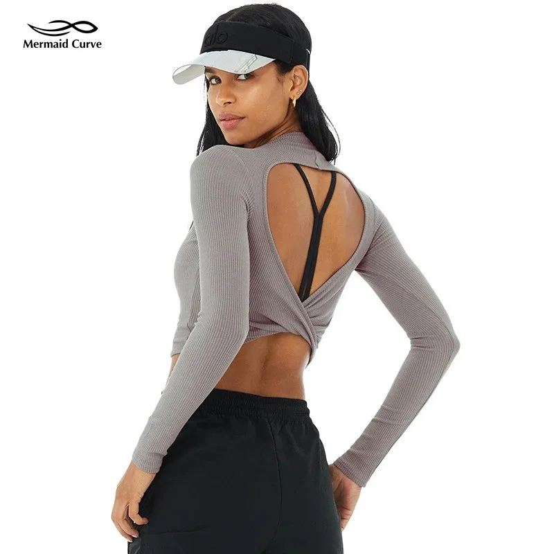 Hollow Back Sports Shirt Women Long Sleeve Gym Workout 92% Cotton Thread Fabric Anti-sweat Running Yoga Shirt Dry Fit Top
Hollow Back Sports Shirt Women Long Sleeve Gym Workout 92% Cotton Thread Fabric Anti-sweat Running Yoga Shirt Dry Fit Top