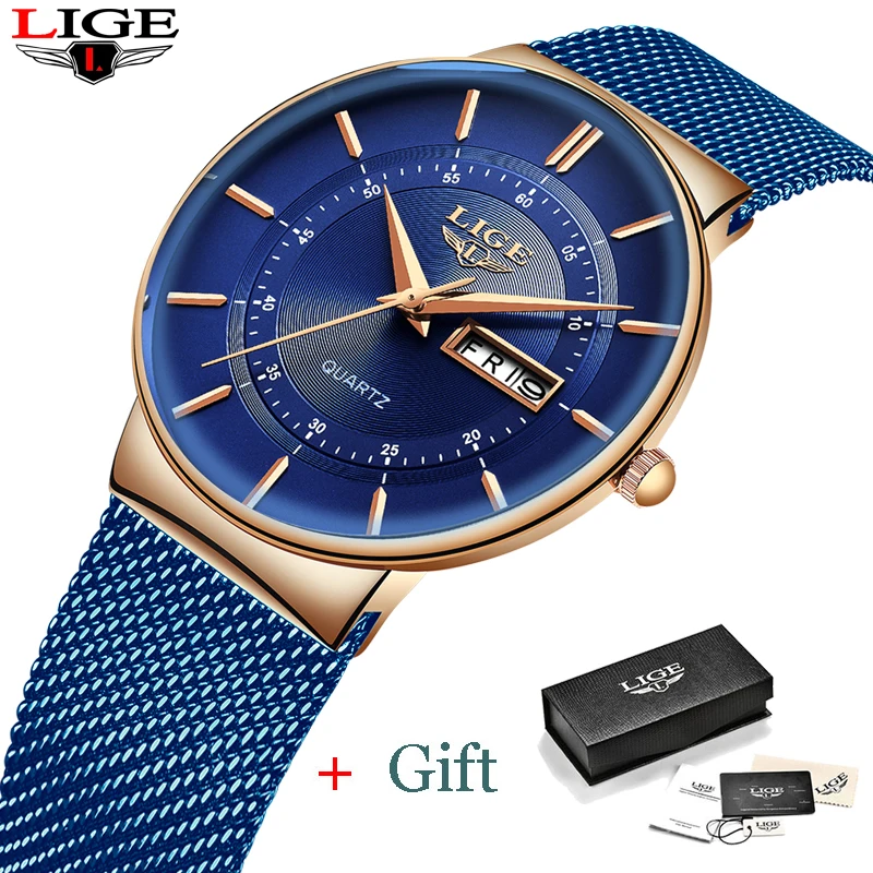 LIGE Women Watches Luxury Brand Ultra-thin Calendar Week Quartz Watch Ladies Clocks Mesh Stainless Steel Waterproof Reloj Mujer
LIGE Women Watches Luxury Brand Ultra-thin Calendar Week Quartz Watch Ladies Clocks Mesh Stainless Steel Waterproof Reloj Mujer