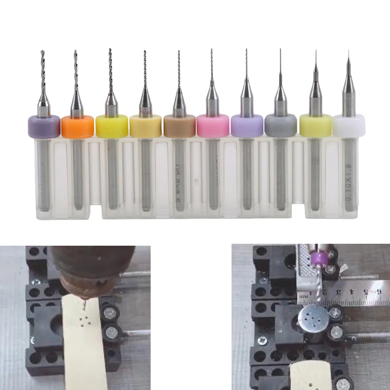 10pcs/set 0.1mm /1.0mm Mini Drill Bit Tungsten Steel Print Circuit Board Drill Bits Machine Household Tool
10pcs/set 0.1mm /1.0mm Mini Drill Bit Tungsten Steel Print Circuit Board Drill Bits Machine Household Tool