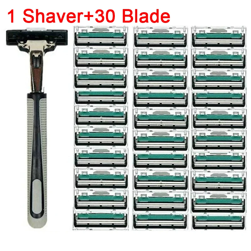 1PC 2 Layers Shaver With 30pcs Blade Shaving Machine Set Safety Razor Blades Manual Shaving Face Care Beard Hair Remover
1PC 2 Layers Shaver With 30pcs Blade Shaving Machine Set Safety Razor Blades Manual Shaving Face Care Beard Hair Remover