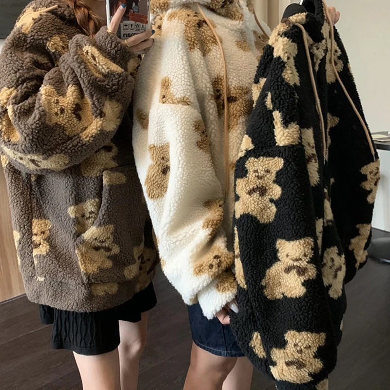 Women Hoodies Zipper Teddy Coat Harajuku Loose Kawaii Clothes Womens Korea Sweatshirt Oversized Hoodie Women
Women Hoodies Zipper Teddy Coat Harajuku Loose Kawaii Clothes Womens Korea Sweatshirt Oversized Hoodie Women