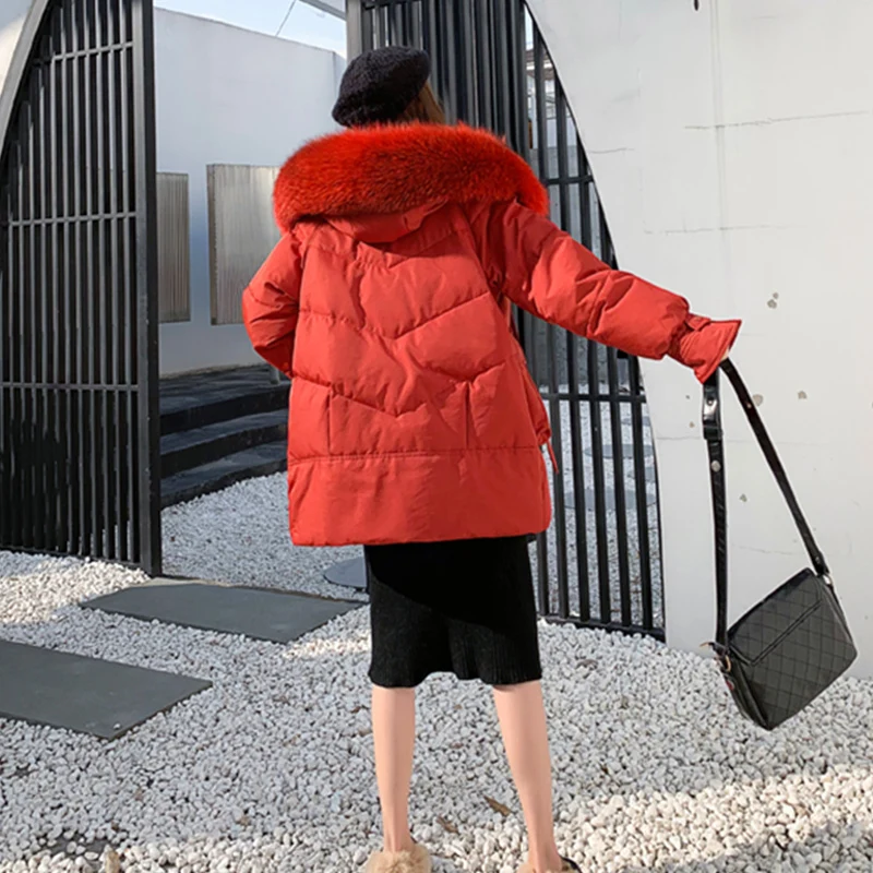 Ailegogo 2020 Winter Women Large Natural Fur Collar Hooded Down Parkas 90% White Duck Down Coat Thick Warm Loose Snow Outwear
Ailegogo 2020 Winter Women Large Natural Fur Collar Hooded Down Parkas 90% White Duck Down Coat Thick Warm Loose Snow Outwear
