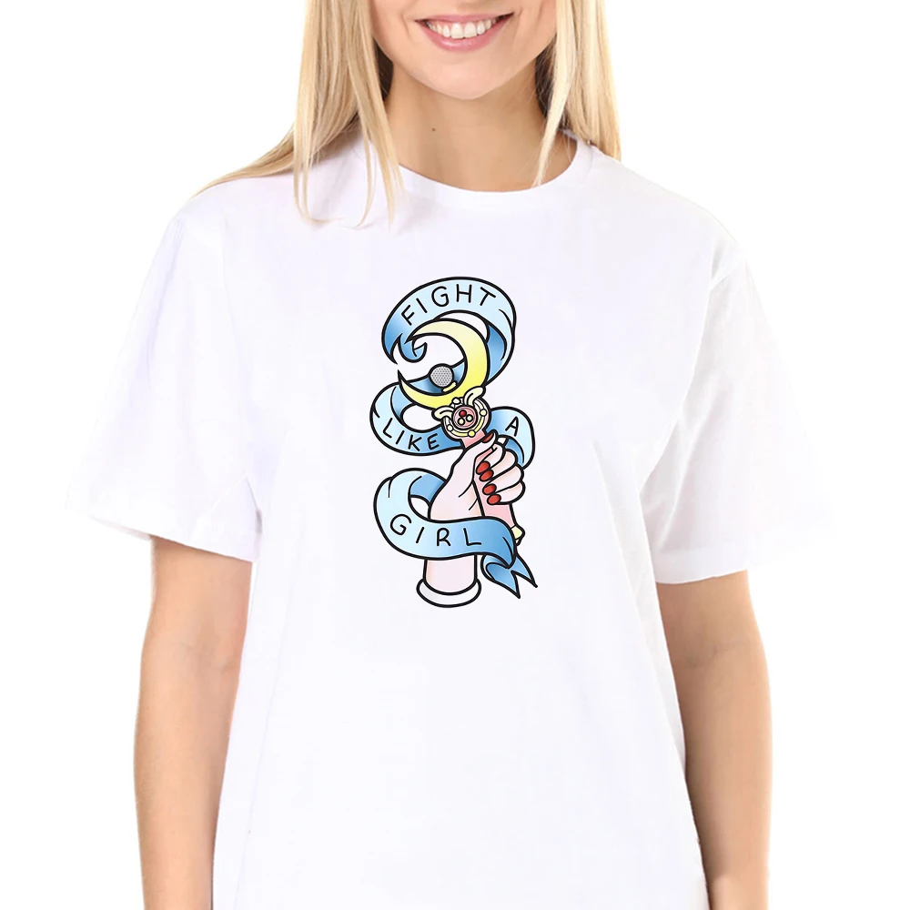 Sailor Moon Fight Like A Girt Top Tee New T Shirt Women Aesthetic Hipster Cheap Pop Trendy T-shirts Punk Fashion Retro Tshirt
Sailor Moon Fight Like A Girt Top Tee New T Shirt Women Aesthetic Hipster Cheap Pop Trendy T-shirts Punk Fashion Retro Tshirt