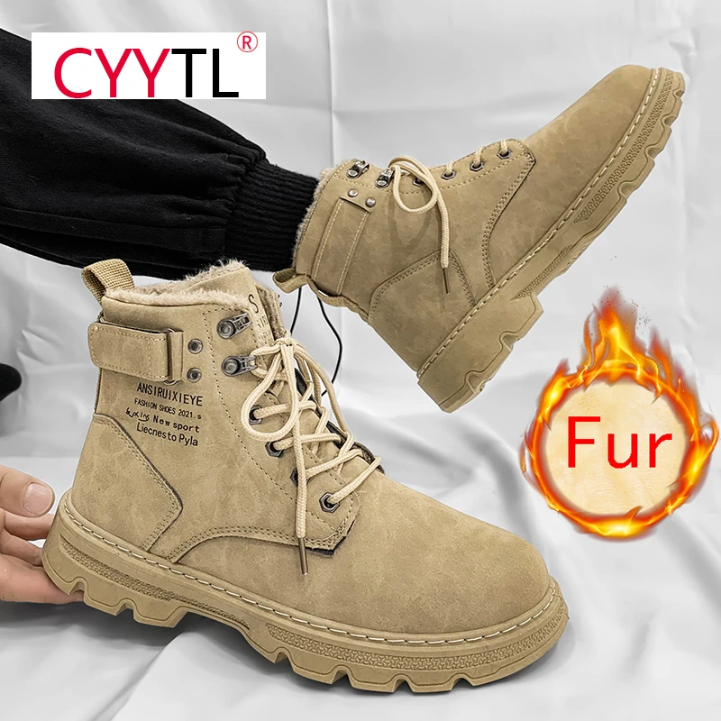 CYYTL Winter Fully Fur Lined Snow Boots Keep Warm Water Resistant Outdoor Hiking Tooling Shoes Insulated Casual Work Booties
CYYTL Winter Fully Fur Lined Snow Boots Keep Warm Water Resistant Outdoor Hiking Tooling Shoes Insulated Casual Work Booties