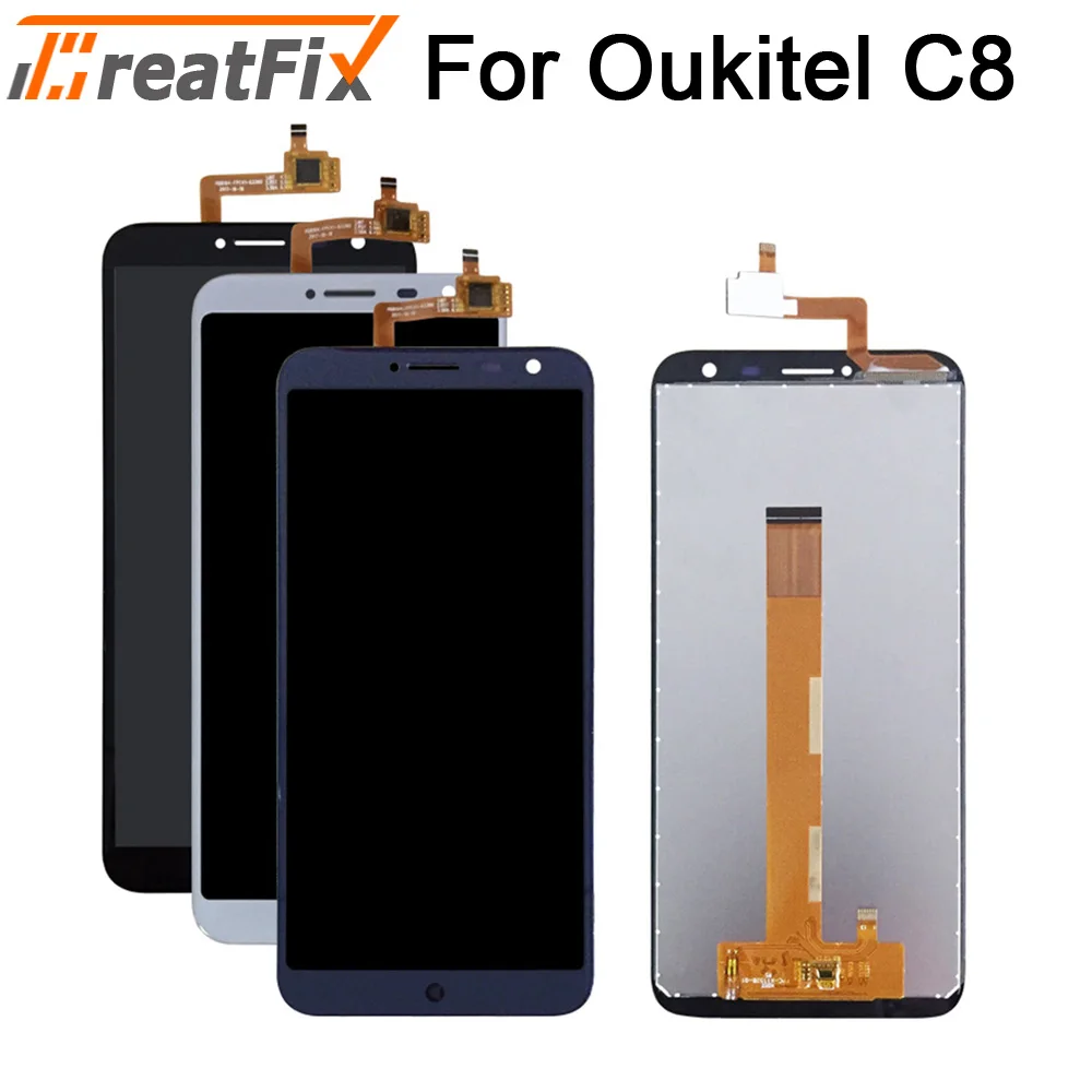 ЖК дисплей для Oukitel C8 4G + дигитайзер сенсорного экрана в сборе ремонтные детали