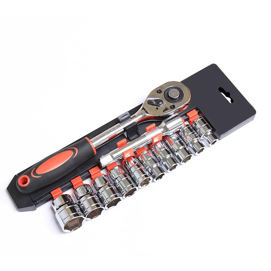 12Pcs 1/4 3/8 1/2 Inch Socket Drive Ratchet Wrench Set Multi-function Spanner Bicycle Motorcycle Car Repairing Tool
12Pcs 1/4 3/8 1/2 Inch Socket Drive Ratchet Wrench Set Multi-function Spanner Bicycle Motorcycle Car Repairing Tool