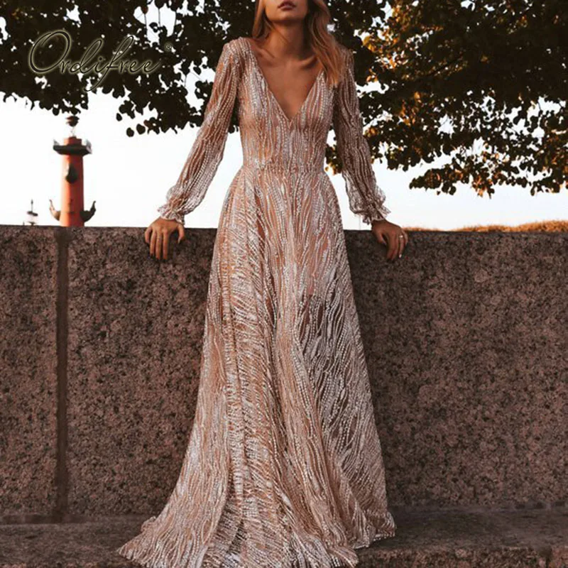 Ordifree 2022 Summer Women Maxi Party Dress Long Sleeve See Through Sexy Transparent Silver Sequin Mesh Long Dress
Ordifree 2022 Summer Women Maxi Party Dress Long Sleeve See Through Sexy Transparent Silver Sequin Mesh Long Dress