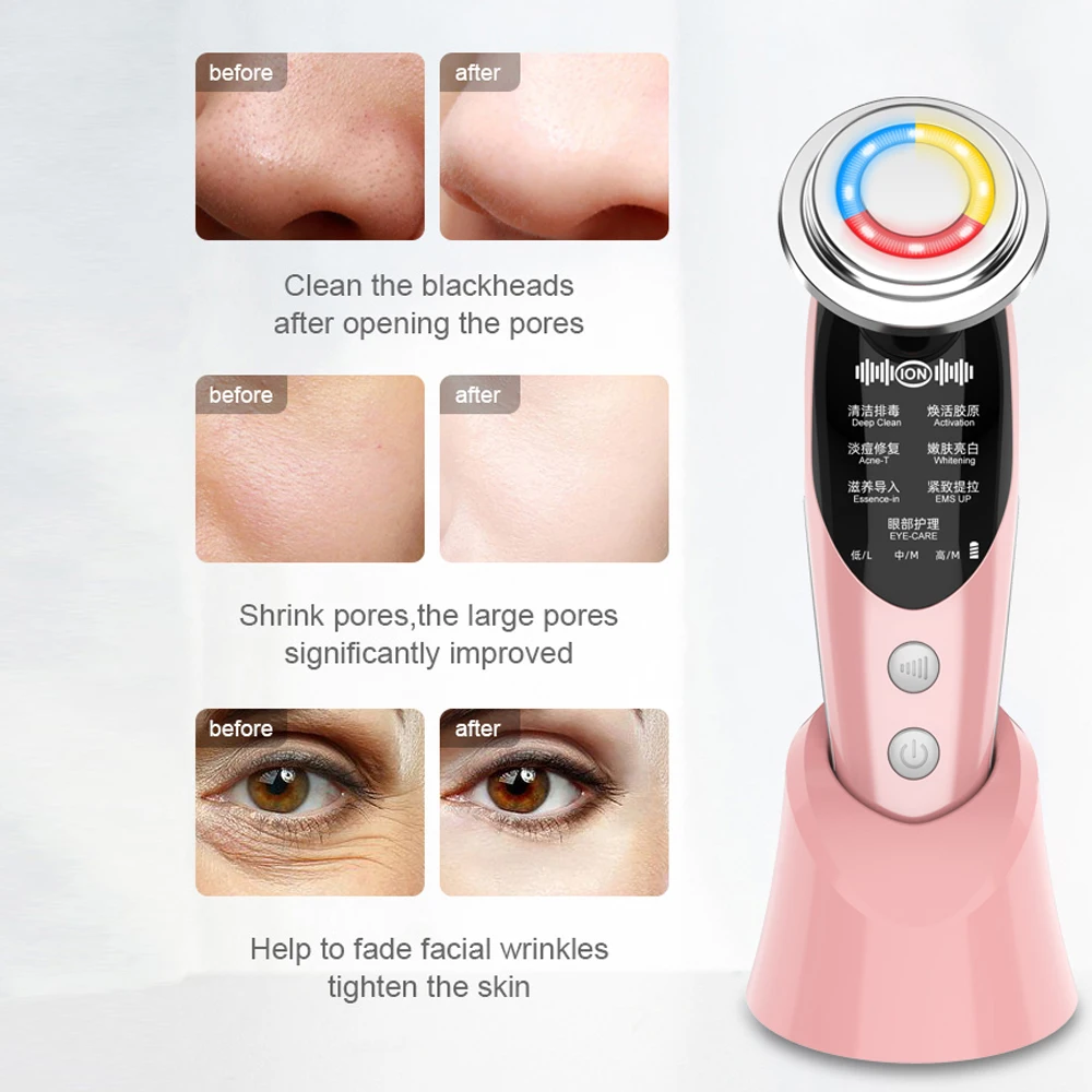 7 in 1 RF EMS Radio Frequency Face Lift Skin Tightening Rejuvenation Massager Mesotherapy Beauty Device Wrinkle Remover Machine
7 in 1 RF EMS Radio Frequency Face Lift Skin Tightening Rejuvenation Massager Mesotherapy Beauty Device Wrinkle Remover Machine
