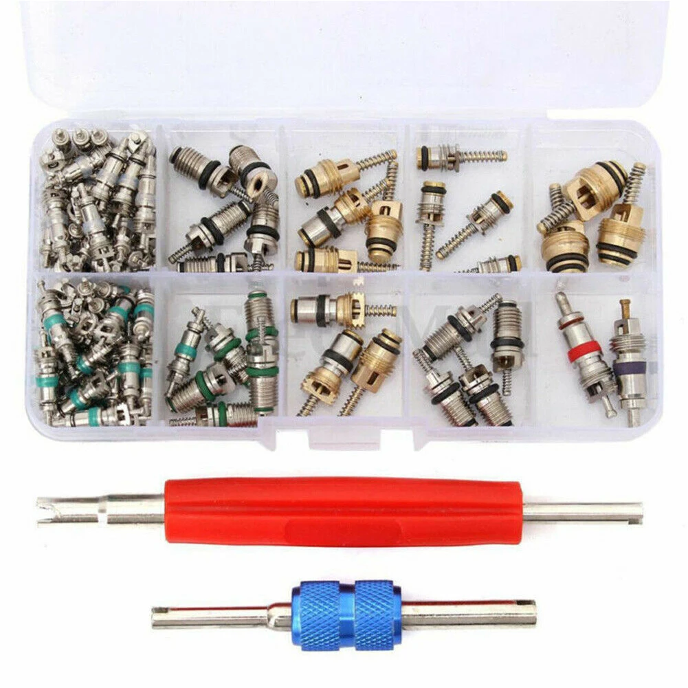 Auto Car R12 &R134a A/C Air Conditioners Valve Core Remover Tool Kit 102pcs/Set
Auto Car R12 &R134a A/C Air Conditioners Valve Core Remover Tool Kit 102pcs/Set
