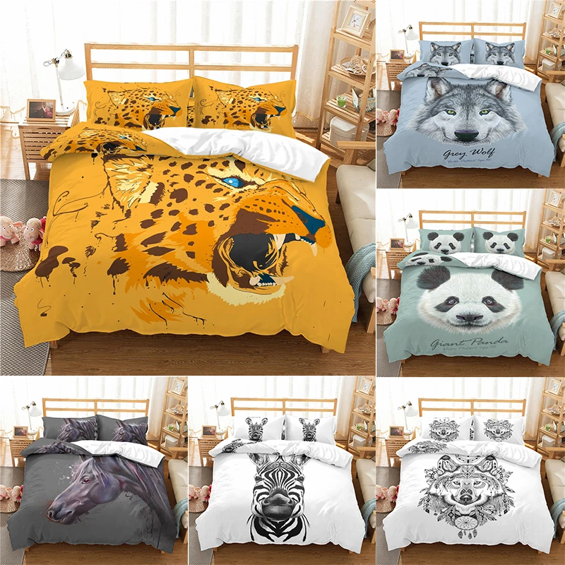 Home Textile Luxury 3D Animal Print 2/3Pcs Comfortable Duvet Cover PillowCase Bedding Sets Queen and King EU/US/AU Size
Home Textile Luxury 3D Animal Print 2/3Pcs Comfortable Duvet Cover PillowCase Bedding Sets Queen and King EU/US/AU Size