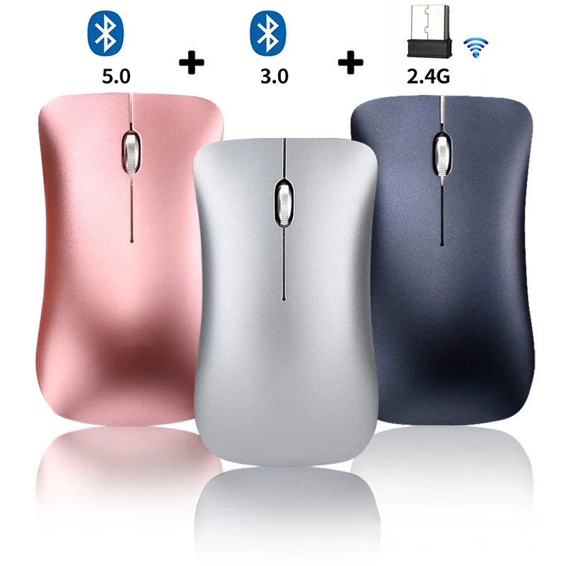Wireless Rechargeable Mouse Silent Bluetooth 5.0 Multi-mode Computer Mouse 800/1200/1600 DPI Optical USB Mause For Laptop PC
Wireless Rechargeable Mouse Silent Bluetooth 5.0 Multi-mode Computer Mouse 800/1200/1600 DPI Optical USB Mause For Laptop PC