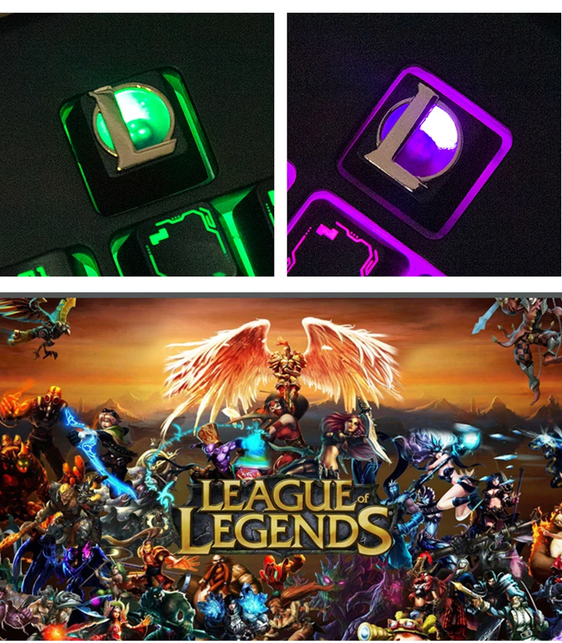 Keycap League Of Legends (LOL) персональная рельефная металлическая клавиатура из цинкового