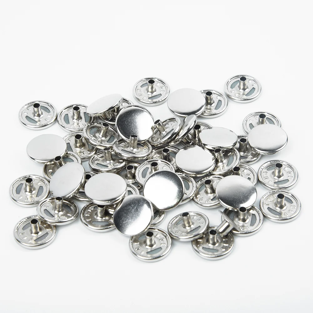 200Pcs Stainless Steel Silver Sewing Buttons Sets Press Studs Snap Fasteners For Leather Craft Clothes Bags 15mm Stud Cap
200Pcs Stainless Steel Silver Sewing Buttons Sets Press Studs Snap Fasteners For Leather Craft Clothes Bags 15mm Stud Cap