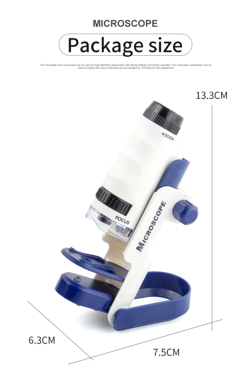 60X-120X Microscope Science Toy Handheld Biological Microscope Kit Lab Magnifier Endoscope Educational Toys Kids Gifts Child 
60X-120X Microscope Science Toy Handheld Biological Microscope Kit Lab Magnifier Endoscope Educational Toys Kids Gifts Child