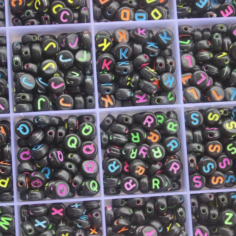 1600Pcs 28 Grid Neon Colorful Letter Alphabet Heart Black Acrylic Round Beads for Jewelry Making DIY Necklace Bracelet
1600Pcs 28 Grid Neon Colorful Letter Alphabet Heart Black Acrylic Round Beads for Jewelry Making DIY Necklace Bracelet
