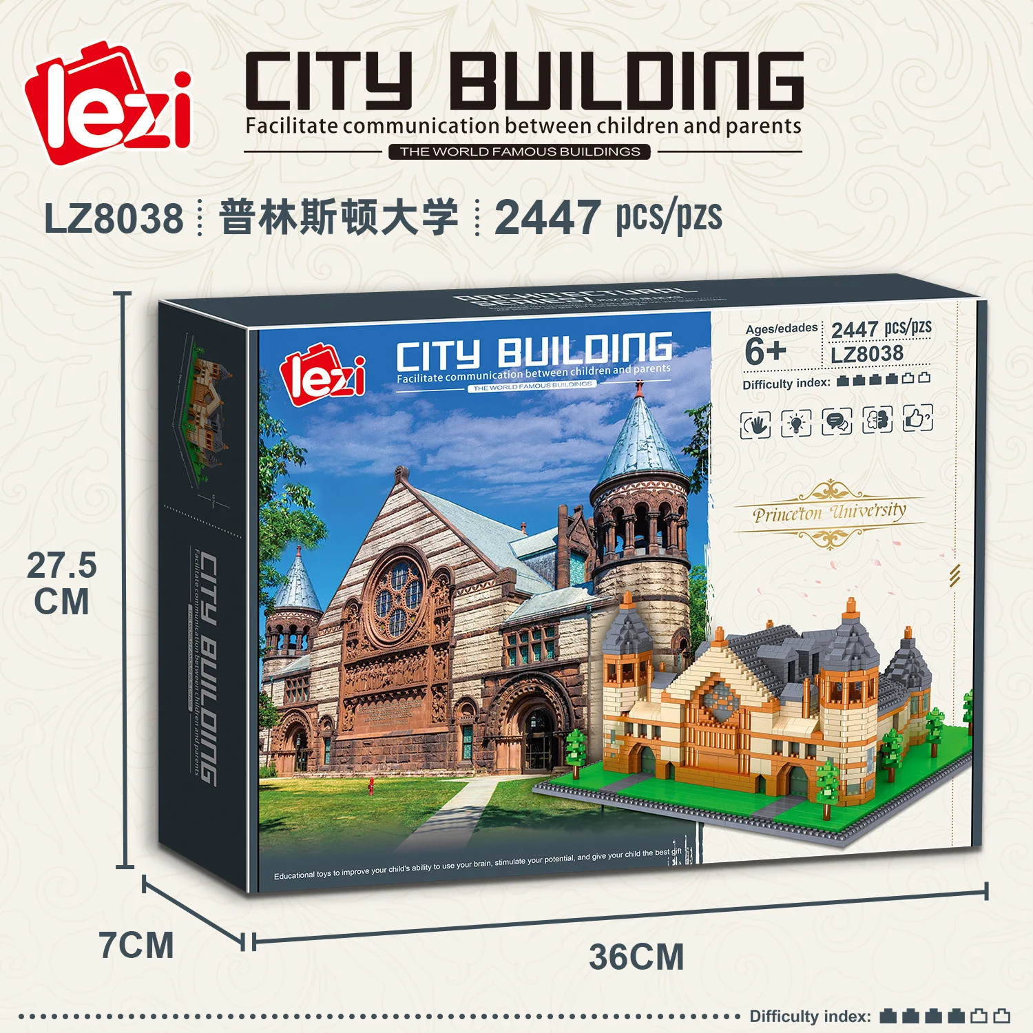 2447pcs Princeton University World Architecture 3D Model DIY Mini Diamond Building Blocks Bricks Toys for Children Gift
2447pcs Princeton University World Architecture 3D Model DIY Mini Diamond Building Blocks Bricks Toys for Children Gift