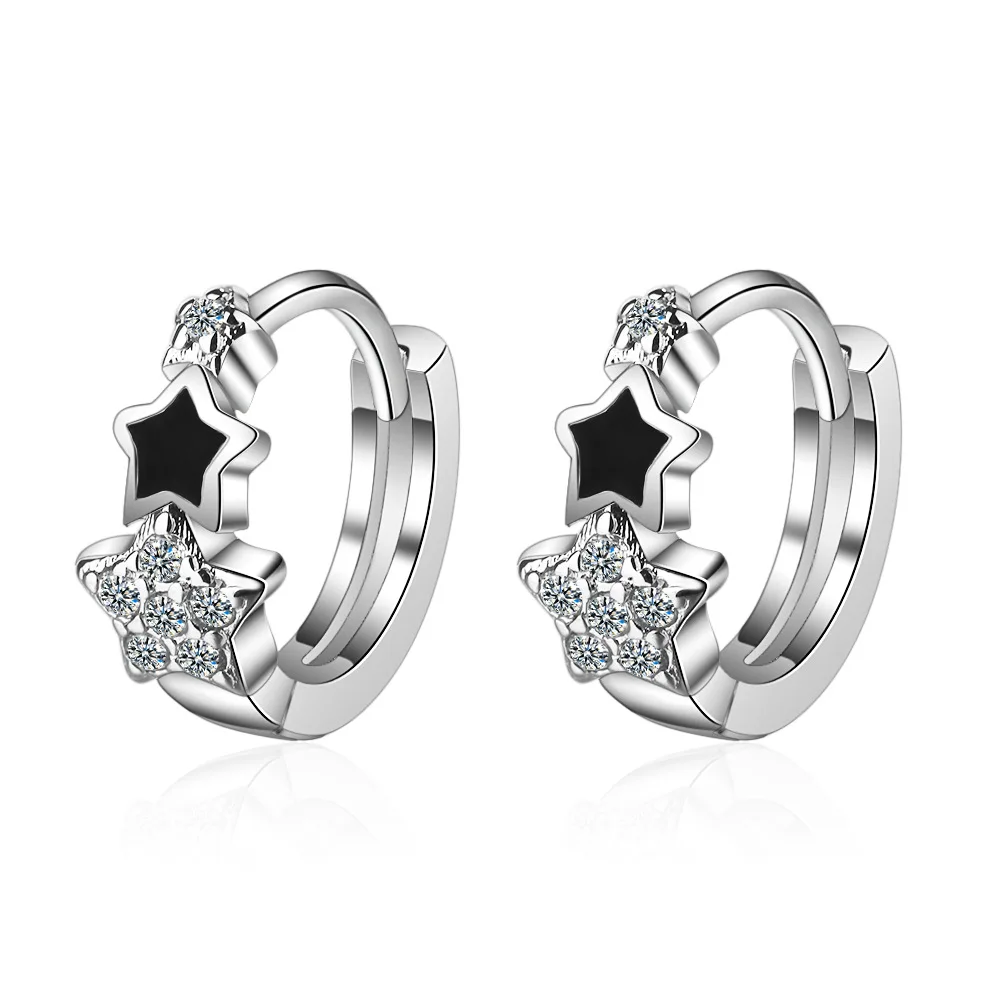 Trendy Black Star Crystal Female Stud Earrings Jewelry For Women Students 925 Sterling Silver Gift Drop Shipping
Trendy Black Star Crystal Female Stud Earrings Jewelry For Women Students 925 Sterling Silver Gift Drop Shipping