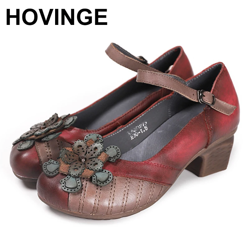 HOVINGE Pumps Women Shoes Retro High Heels Genuine Leather 2020 New Round Toe Mixed Colors Stitching Casual Retro Ladies Shoes
HOVINGE Pumps Women Shoes Retro High Heels Genuine Leather 2020 New Round Toe Mixed Colors Stitching Casual Retro Ladies Shoes