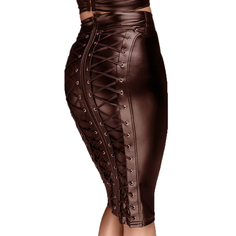 Women Knee Length Skirt Fashion Faux Leather High Waist Skirts Back Zipper Punk Pencil Skirt Femme
Women Knee Length Skirt Fashion Faux Leather High Waist Skirts Back Zipper Punk Pencil Skirt Femme