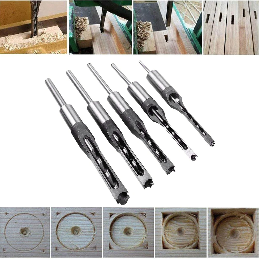 5PCS HSS Twist Drill Bits Woodworking Drill Tools Kit Set Square Auger Mortising Chisel Drill Set Square Hole Extended Saw
5PCS HSS Twist Drill Bits Woodworking Drill Tools Kit Set Square Auger Mortising Chisel Drill Set Square Hole Extended Saw