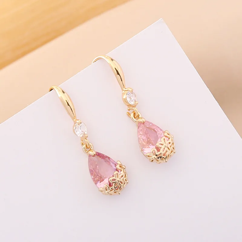 Wholesale Various Zircon Copper Water Drop Earrings for Women Metal Party Jewelry Accessory Female Fashion Personality
Wholesale Various Zircon Copper Water Drop Earrings for Women Metal Party Jewelry Accessory Female Fashion Personality