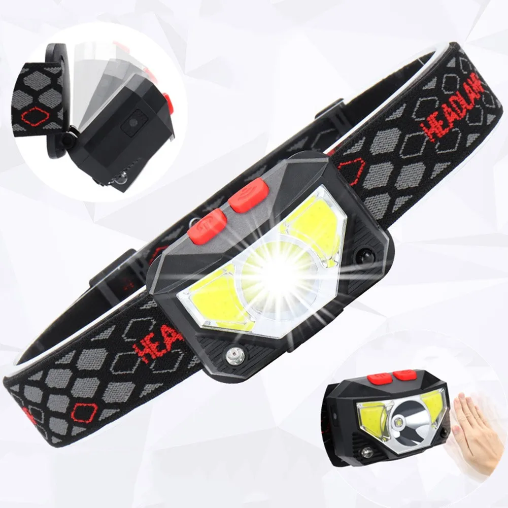 Portable 6 Lighting Modes Super Bright Headlight Waterproof LED Head Torch Flashlight 60 Degree Adjustable USB Sensor Headlamp
Portable 6 Lighting Modes Super Bright Headlight Waterproof LED Head Torch Flashlight 60 Degree Adjustable USB Sensor Headlamp