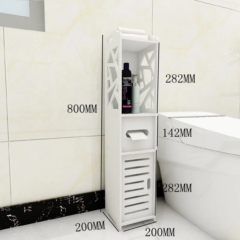 

Bathroom Shelves Toilet side Cabinet Shelves Storage Shampoo Cosmetics Waterproof Space Utilization Tissue Box