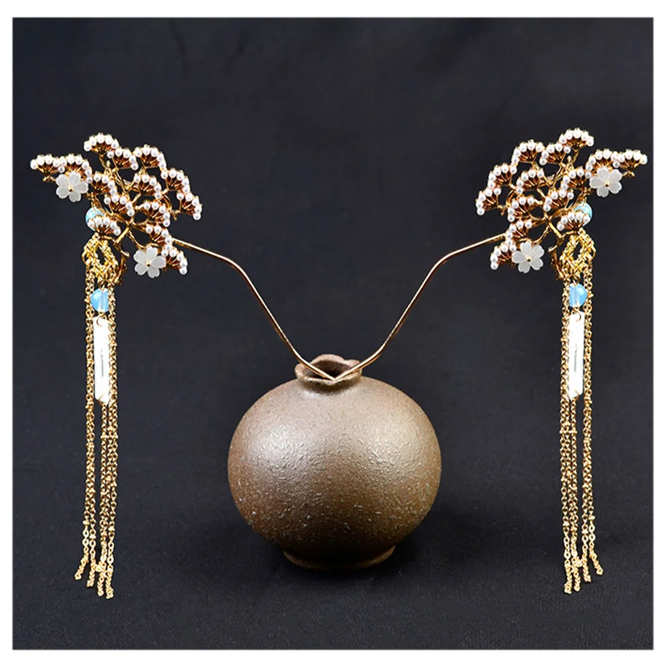 Chinese Classical Style Handmade Accessories Elegant Women Wedding Party Princess Tassels Hair Sticks Fake Jewelry Headwear
Chinese Classical Style Handmade Accessories Elegant Women Wedding Party Princess Tassels Hair Sticks Fake Jewelry Headwear