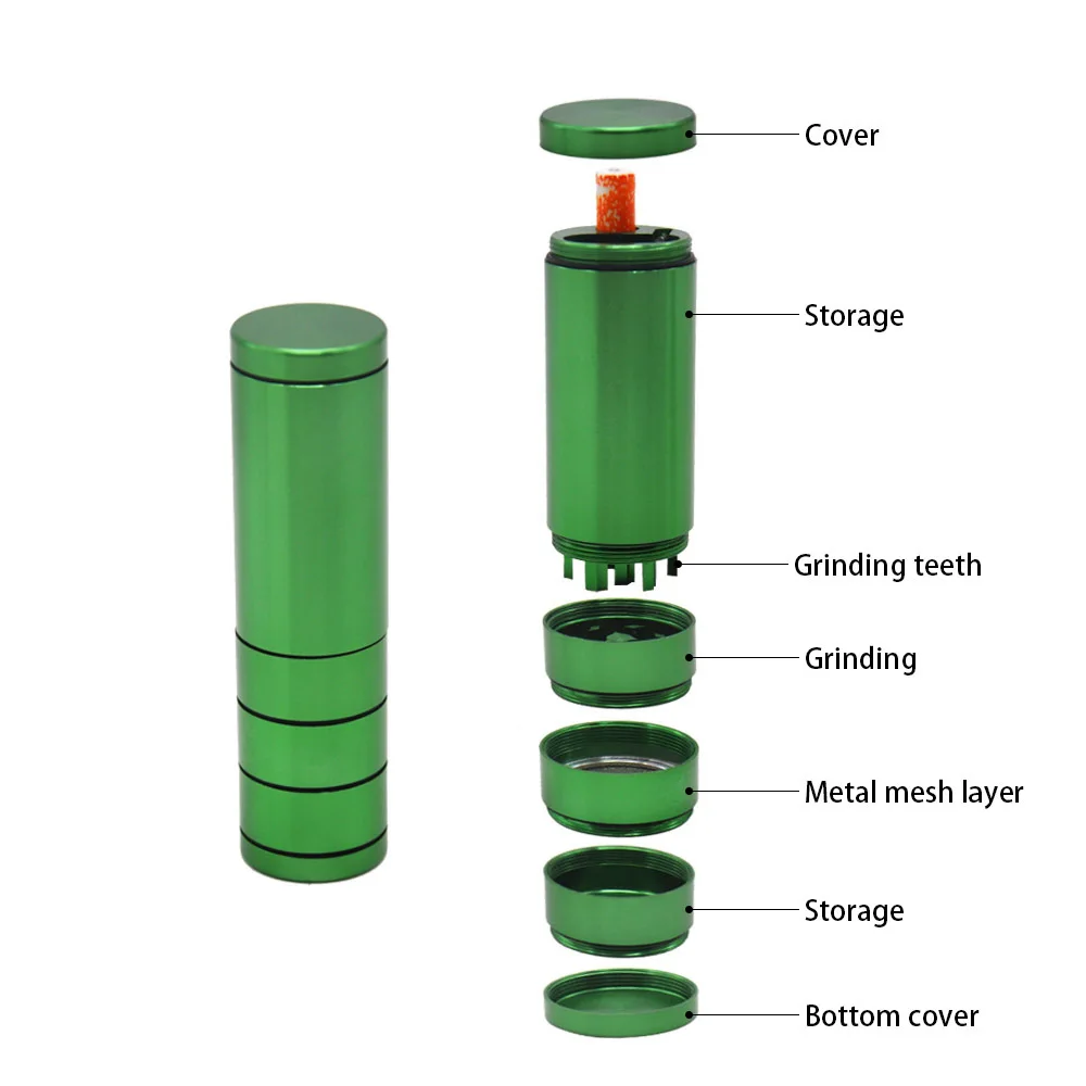 6Layers Aluminum Tobacco Herb Grinder Multifunctional Storage Container One Hitter Ceramic Dugout Pipe Smoking Accessories
6Layers Aluminum Tobacco Herb Grinder Multifunctional Storage Container One Hitter Ceramic Dugout Pipe Smoking Accessories
