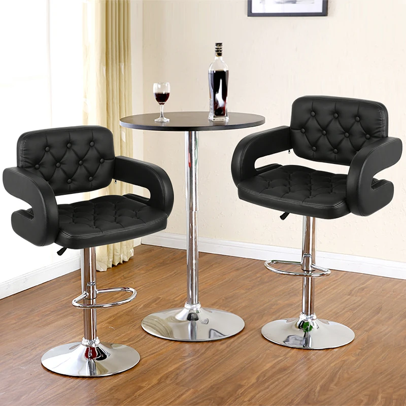 2PCS/Set Adjustable Bar Chairs Leisure Leather Swivel Bar Stools Chairs Height Adjustable With Footrest BarStools Funiture HWC
2PCS/Set Adjustable Bar Chairs Leisure Leather Swivel Bar Stools Chairs Height Adjustable With Footrest BarStools Funiture HWC