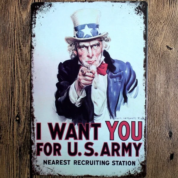 Vintage " I Want You "Metal Painting Retro Tin Signs Wall Bar Home Art Decor Cuadros Wall Sticker 30X20CM 
Vintage " I Want You "Metal Painting Retro Tin Signs Wall Bar Home Art Decor Cuadros Wall Sticker 30X20CM