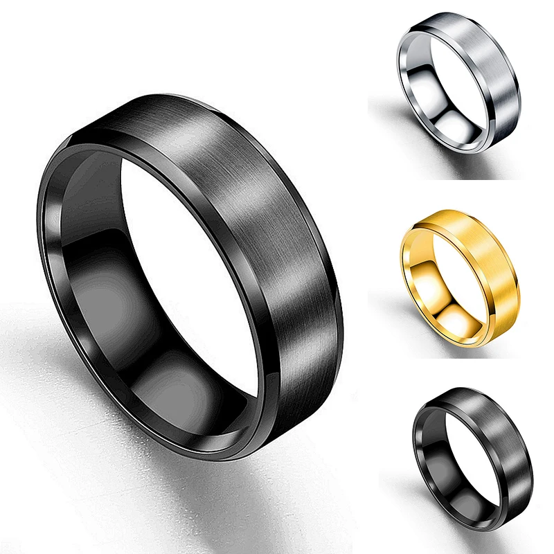 Fashion Titanium Steel Beveled Frosted Black Gold Rings for Men Wedding Bands Engagement Jewelry for Male Anillo Para Hombres
Fashion Titanium Steel Beveled Frosted Black Gold Rings for Men Wedding Bands Engagement Jewelry for Male Anillo Para Hombres