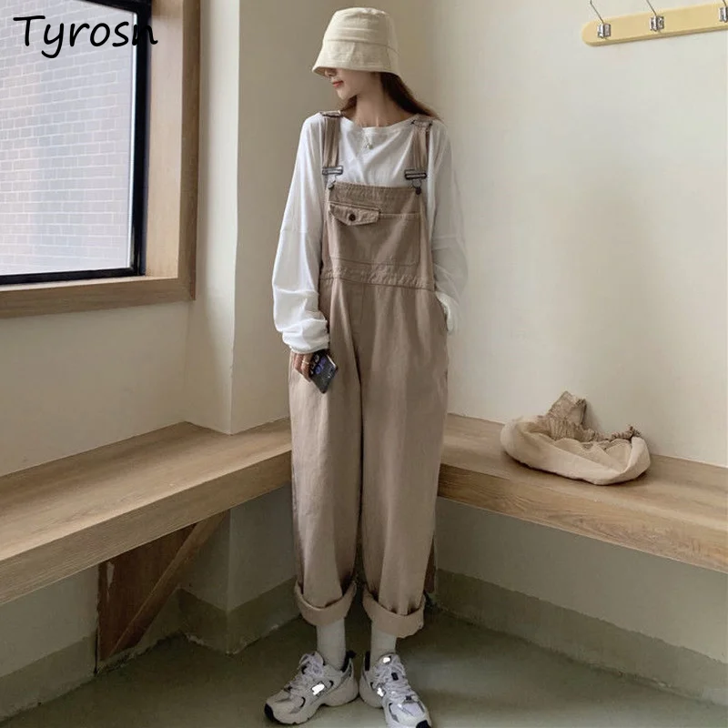 Jumpsuits Women Korean Fashion High Street Solid Khaki Tooling Suspenders Trousers Casual All-match Straight Overalls Students
Jumpsuits Women Korean Fashion High Street Solid Khaki Tooling Suspenders Trousers Casual All-match Straight Overalls Students