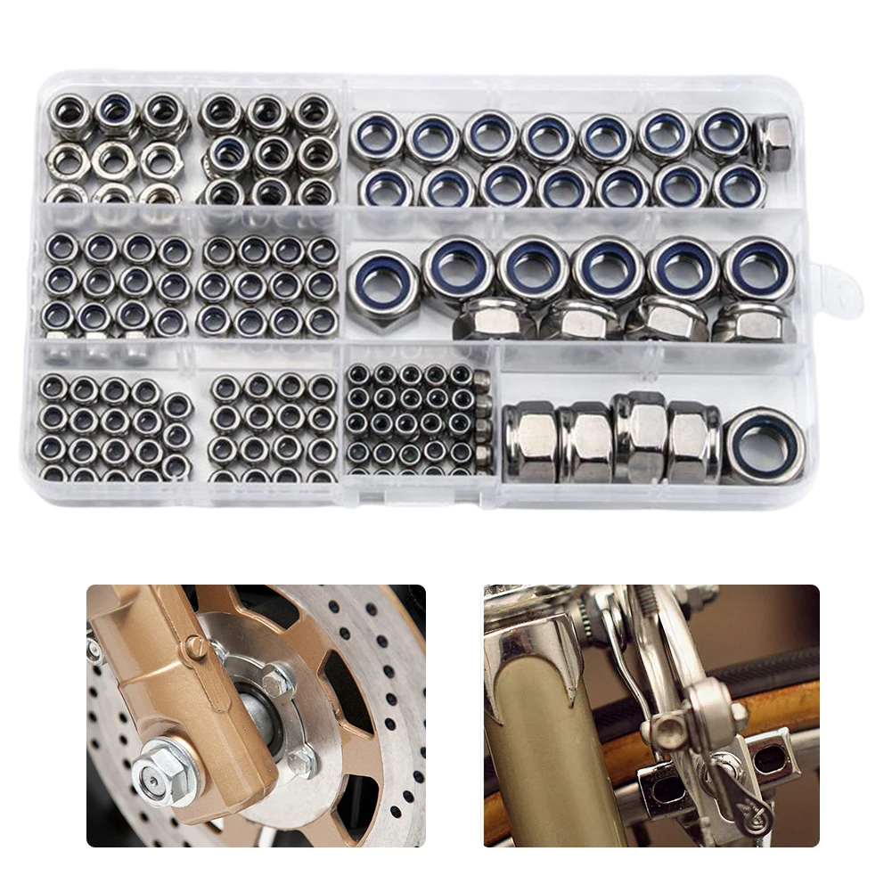 170PCS Stainless Steel Nylon Lock Nut Hex Screw Portable Fastening Parts Insert Locking Nut Assortment Kit M3-M12 Spacer Nut Set
170PCS Stainless Steel Nylon Lock Nut Hex Screw Portable Fastening Parts Insert Locking Nut Assortment Kit M3-M12 Spacer Nut Set