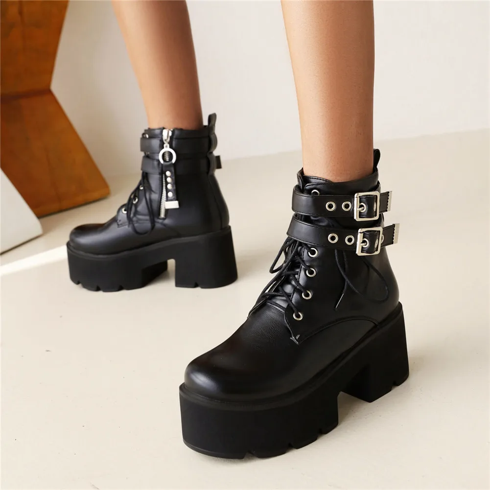 2021 Brand Design Spring Autumn New Fashion Ankle Boots Chunky Platform Gothic Style Female Motorcycle Boots Cool Woman Shoes
2021 Brand Design Spring Autumn New Fashion Ankle Boots Chunky Platform Gothic Style Female Motorcycle Boots Cool Woman Shoes