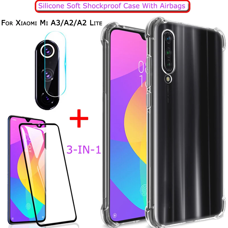 Airbag Case + Glass for Xiaomi-Mi-A3 Mi-A2-Lite Soft Anti-shock TPU Case Xiaomi Mi A 2 Screen Protector Case Xiaomi A 3 A3 Cover
Airbag Case + Glass for Xiaomi-Mi-A3 Mi-A2-Lite Soft Anti-shock TPU Case Xiaomi Mi A 2 Screen Protector Case Xiaomi A 3 A3 Cover