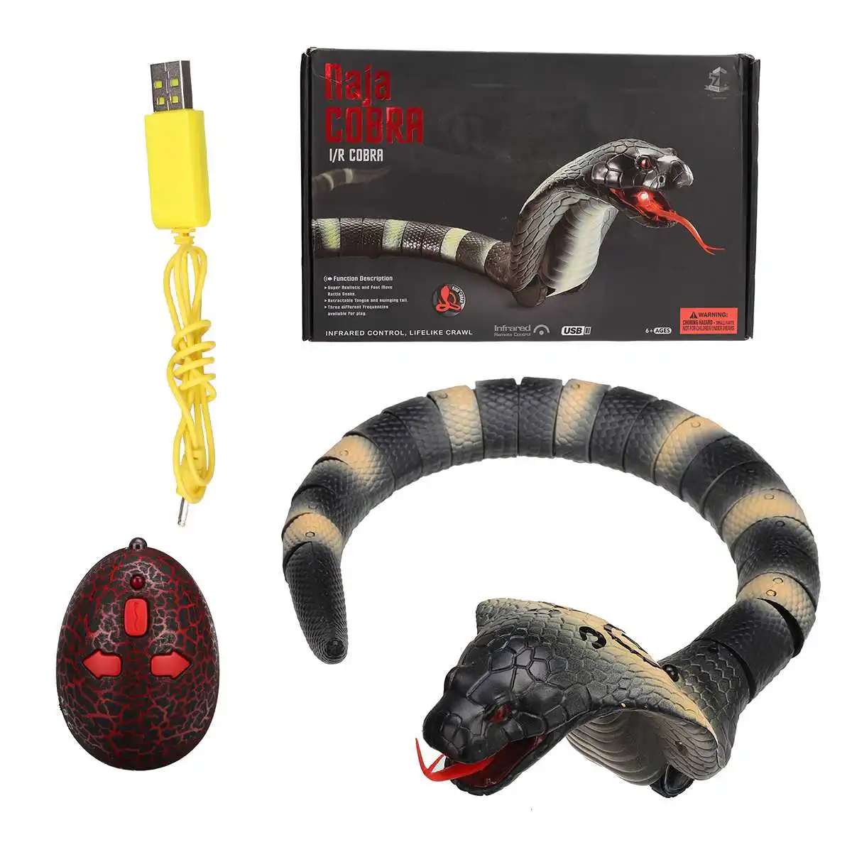 RC Remote Control Snake Novelty RC Snake with Toy Snake Terrifying Plastic Infrared Funny Remote Control Rattlesnake Mischief
RC Remote Control Snake Novelty RC Snake with Toy Snake Terrifying Plastic Infrared Funny Remote Control Rattlesnake Mischief
