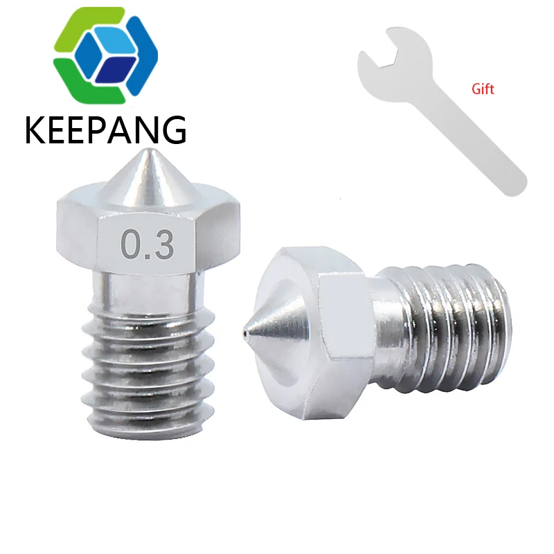 Stainless Steel E3D V6 Nozzles V5 3D Printer Nozzle 0.2 0.3 0.4 0.5 0.6 0.8mm Threaded M6 3D Printer Parts 1.75mm 3mm Filament
Stainless Steel E3D V6 Nozzles V5 3D Printer Nozzle 0.2 0.3 0.4 0.5 0.6 0.8mm Threaded M6 3D Printer Parts 1.75mm 3mm Filament