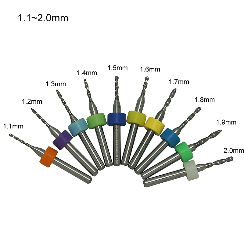 10pcs CNC Engraving Tools 3.175mm 1/4" 1.1mm-2.0mm Tungsten Carbide Metal PCB Drill Bits
10pcs CNC Engraving Tools 3.175mm 1/4" 1.1mm-2.0mm Tungsten Carbide Metal PCB Drill Bits