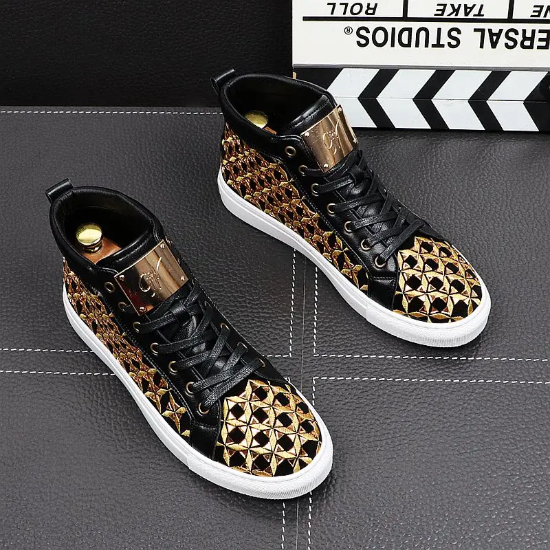 2021 Men Shoes Brand Luxury Casual Hot Sale New Men Loafers High Aid Flats Fashion rivets Metal Quality PU Men Leisure Shoes
2021 Men Shoes Brand Luxury Casual Hot Sale New Men Loafers High Aid Flats Fashion rivets Metal Quality PU Men Leisure Shoes