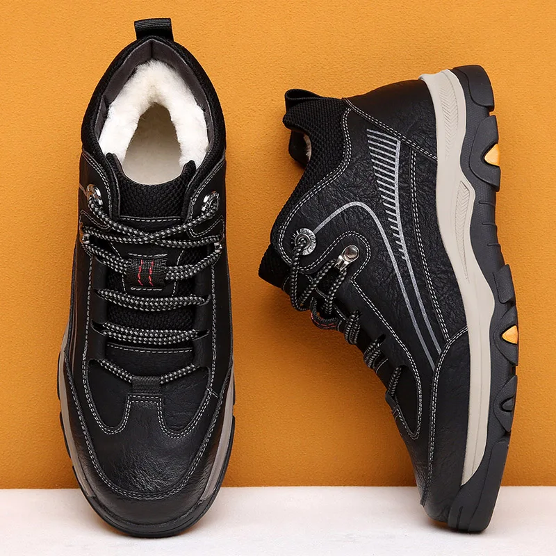 BASISDEN Men's winter boots shoes leather cotton boots plush shoes for all kinds of hiking and outdoor work shoes
BASISDEN Men's winter boots shoes leather cotton boots plush shoes for all kinds of hiking and outdoor work shoes