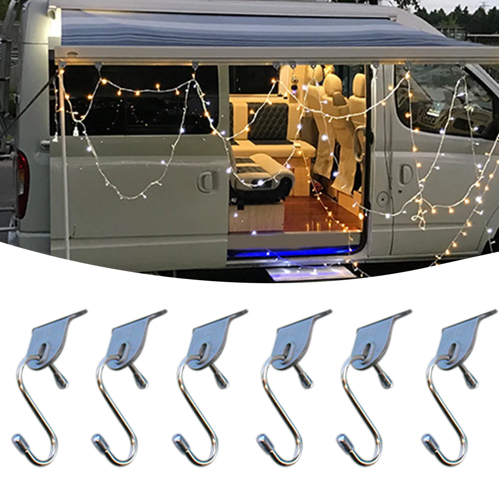6pcs Outdoor Awning Hook Compact Lightweight Easy Sliding Grey RV For Outdoor Camping Hiking Travel
6pcs Outdoor Awning Hook Compact Lightweight Easy Sliding Grey RV For Outdoor Camping Hiking Travel